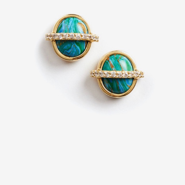 Sole Society Turquoise Crystal Studs